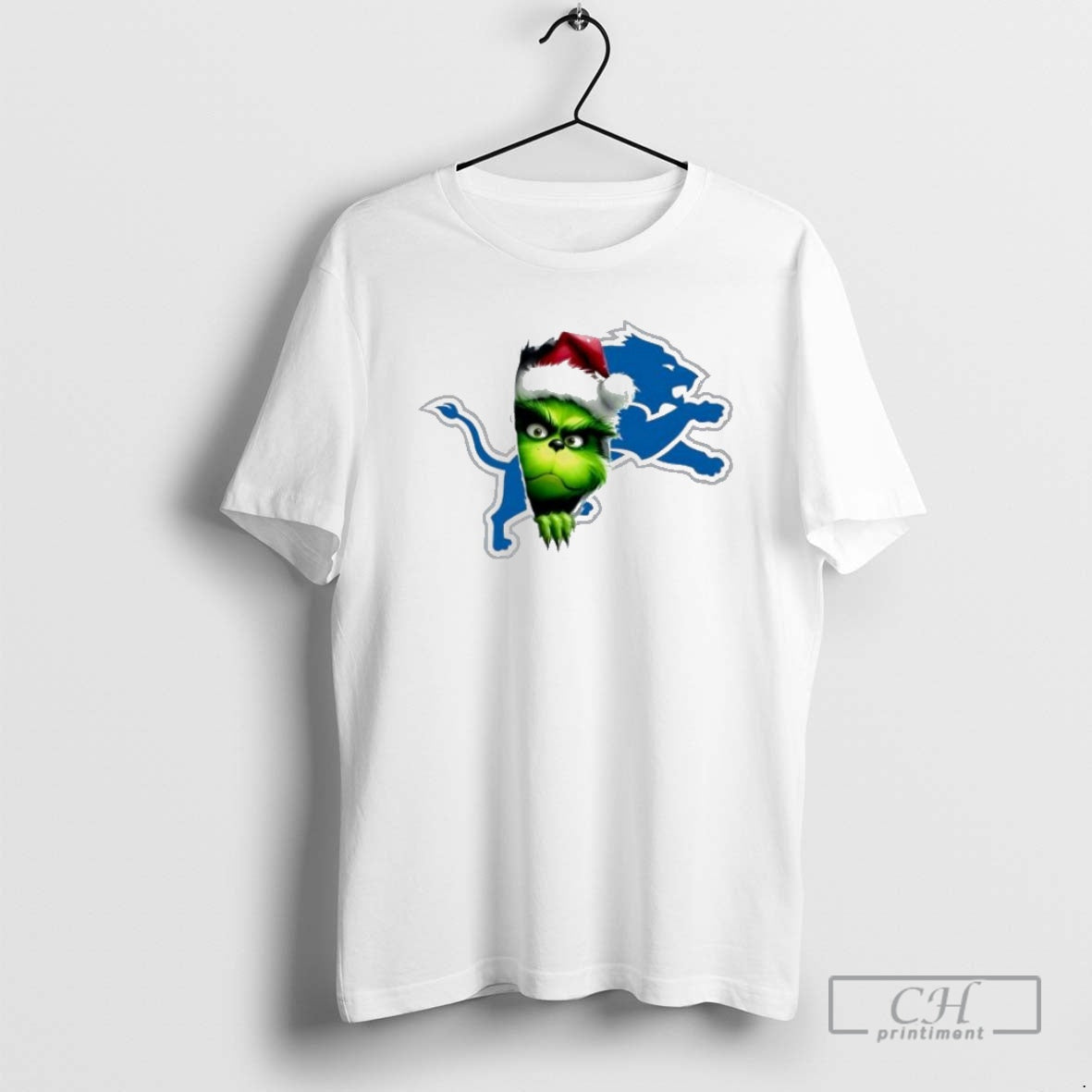Premium Detroit Lions X Grinch Christmas Sweater - Adult & Kids T-Shirts, Sweatshirts & Hoodies apparel design preview 1