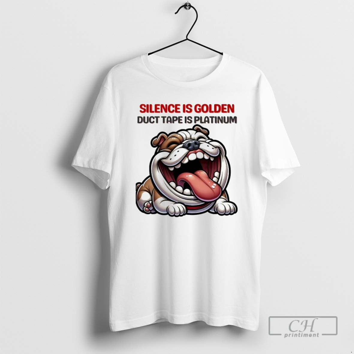 Premium Dog Silence Is Golden Duct Tape Platinum - Adult & Kids T-Shirts, Sweatshirts & Hoodies apparel design preview 1