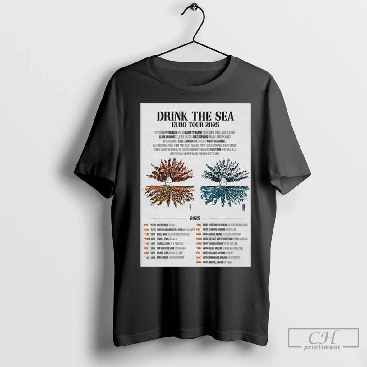 Premium Drink The Sea Europe Tour 2025 Circle Black - Adult & Kids T-Shirts, Sweatshirts & Hoodies apparel design preview 1
