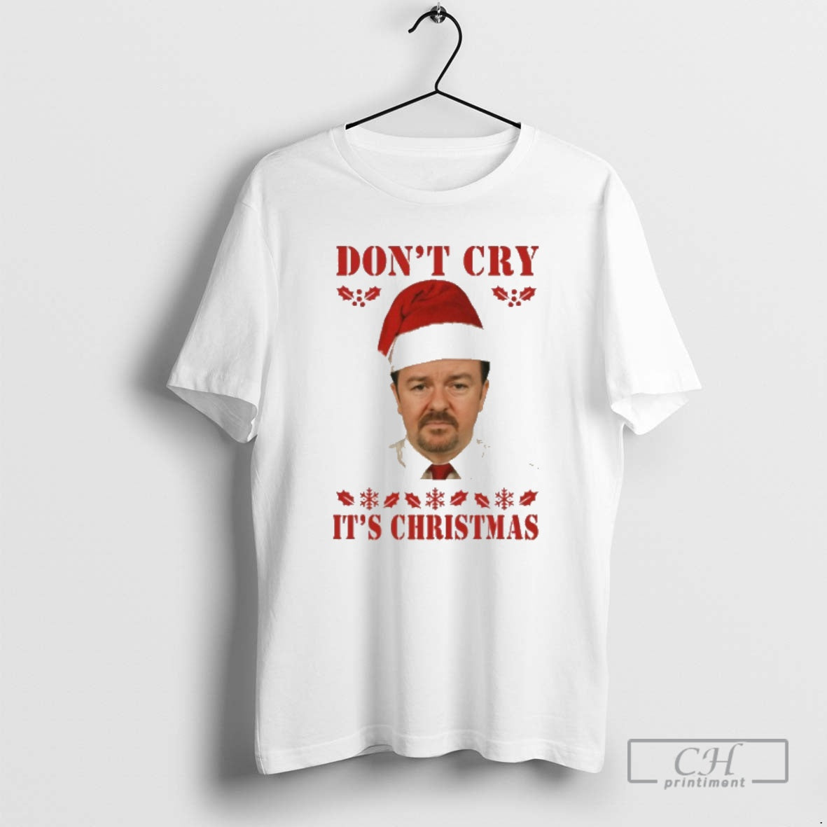 Premium Dunder Mifflin Dont Cry Its Christmas Sweater - Adult & Kids T-Shirts, Sweatshirts & Hoodies apparel design preview 1