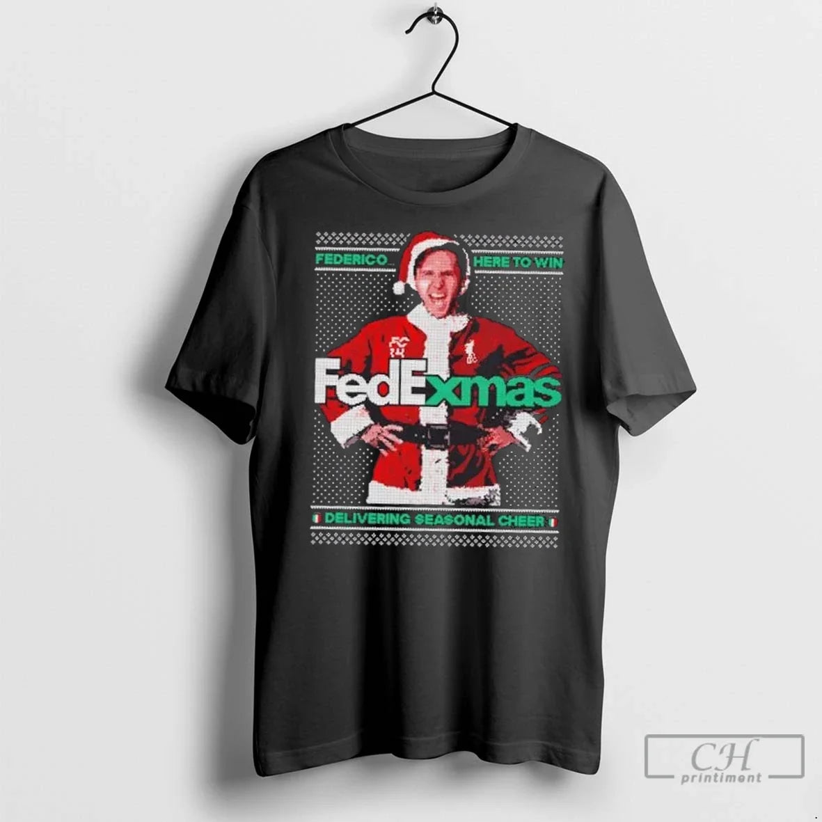 Premium Federico Here To Win Fedexmas Delivering - Adult & Kids T-Shirts, Sweatshirts & Hoodies apparel design preview 1
