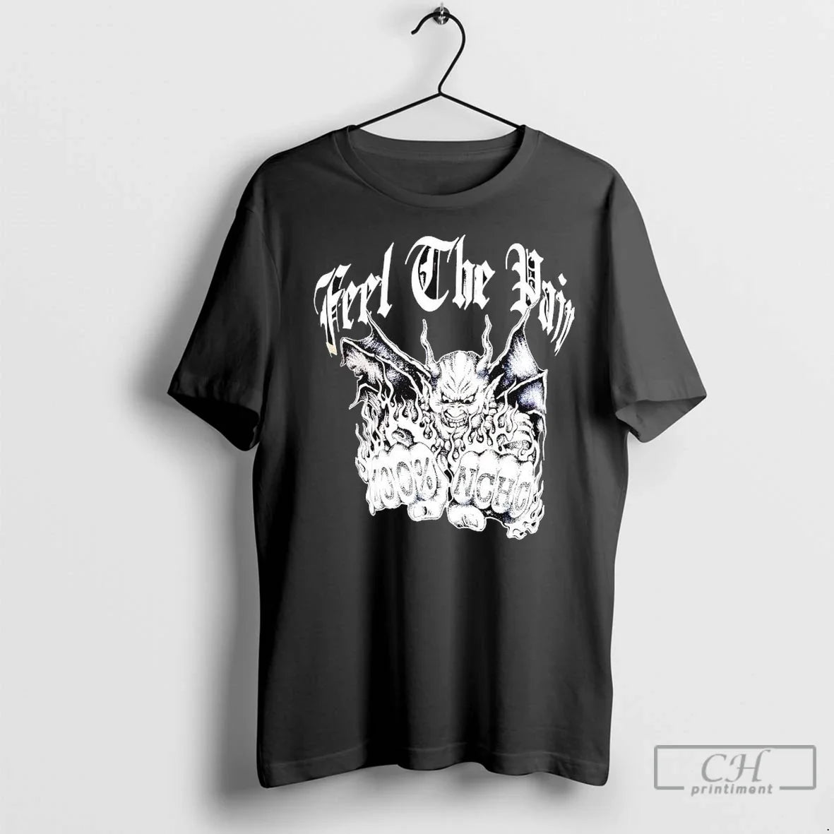 Premium Feel The Pain Demon Graphic - Adult & Kids T-Shirts, Sweatshirts & Hoodies apparel design preview 1
