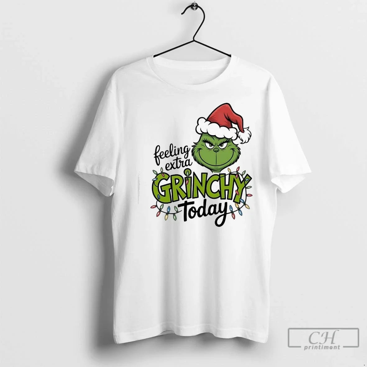 Premium Feeling Extra Grinchy Today - Adult & Kids T-Shirts, Sweatshirts & Hoodies apparel design preview 1