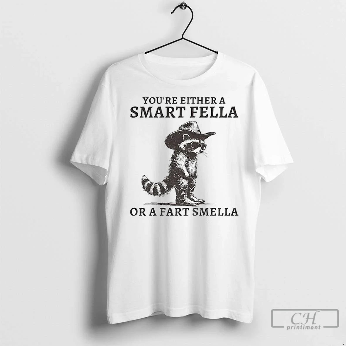 Premium Fella Raccoon 90s Youre Either A Smart Or - Adult & Kids T-Shirts, Sweatshirts & Hoodies apparel design preview 1