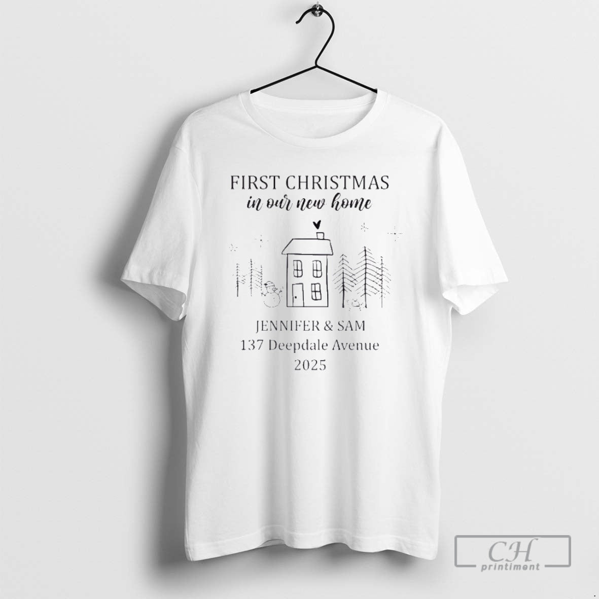 Premium First Christmas In Our New Home 2025 - Adult & Kids T-Shirts, Sweatshirts & Hoodies apparel design preview 1