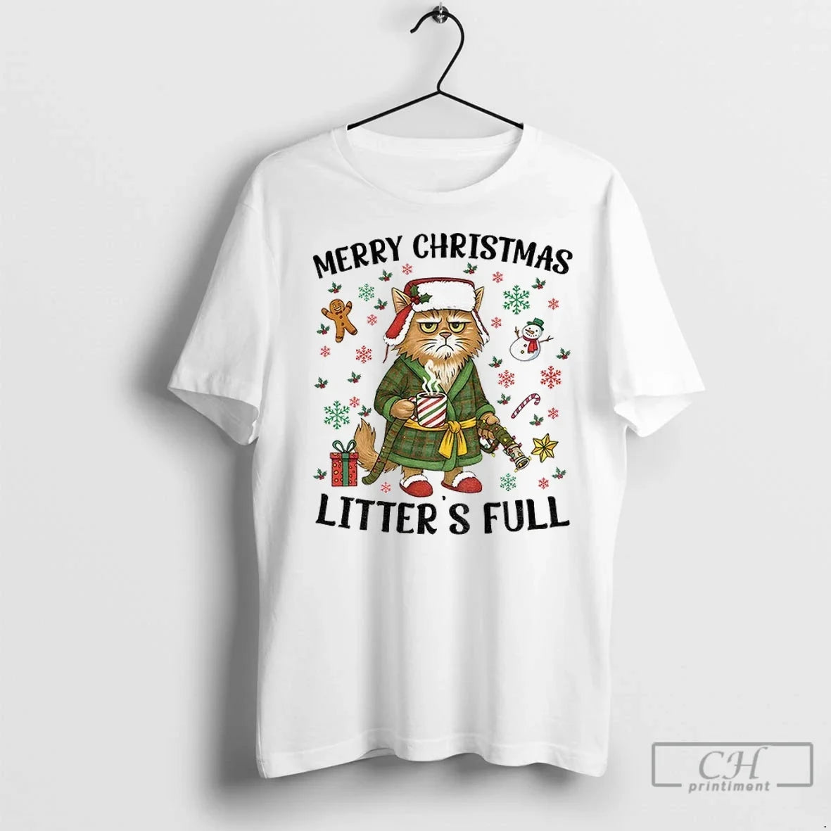 Premium Funny Cat Litters Full Merry Christmas 2025 - Adult & Kids T-Shirts, Sweatshirts & Hoodies apparel design preview 1