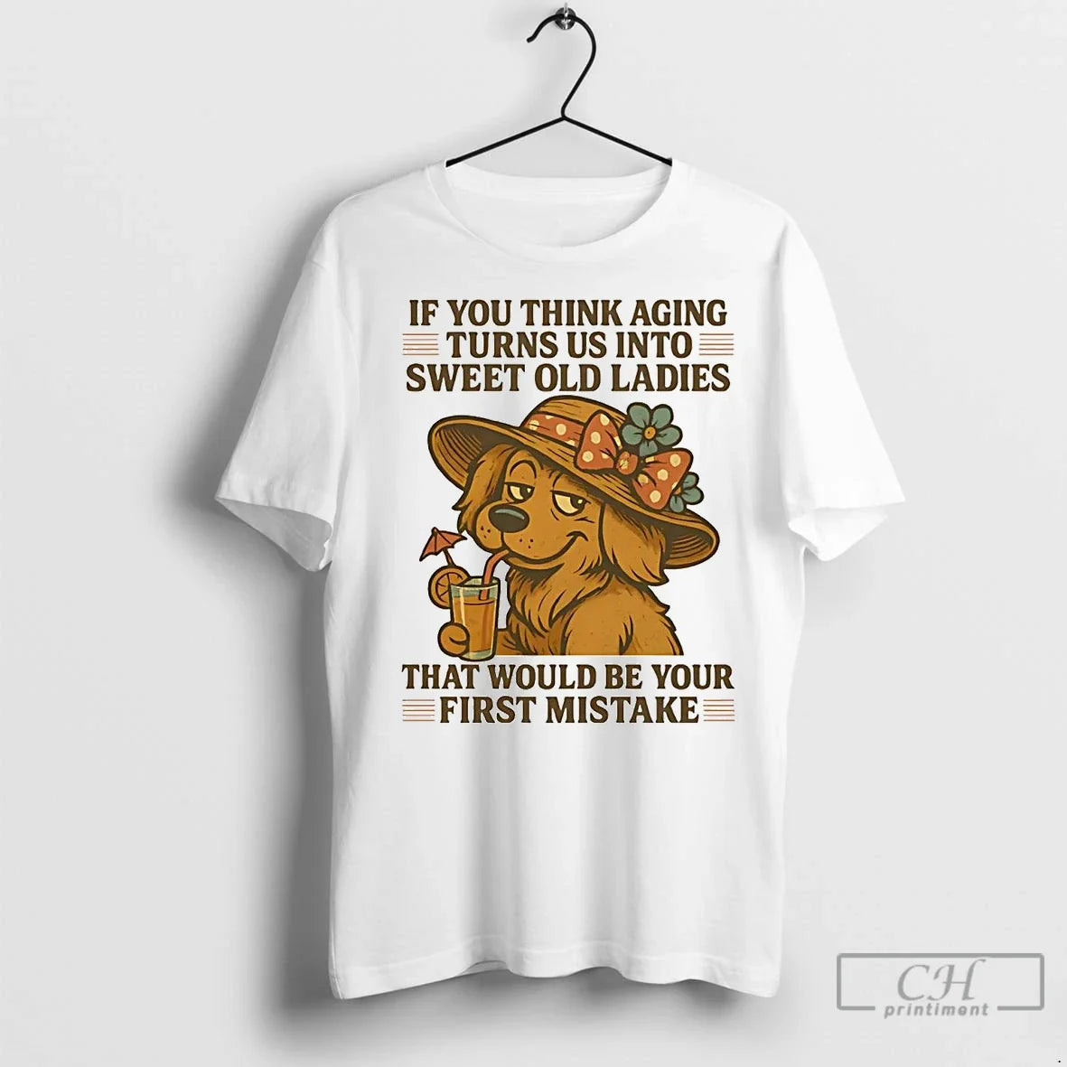 Premium Golden Retriever If You Think Aging Turns Us - Adult & Kids T-Shirts, Sweatshirts & Hoodies apparel design preview 1