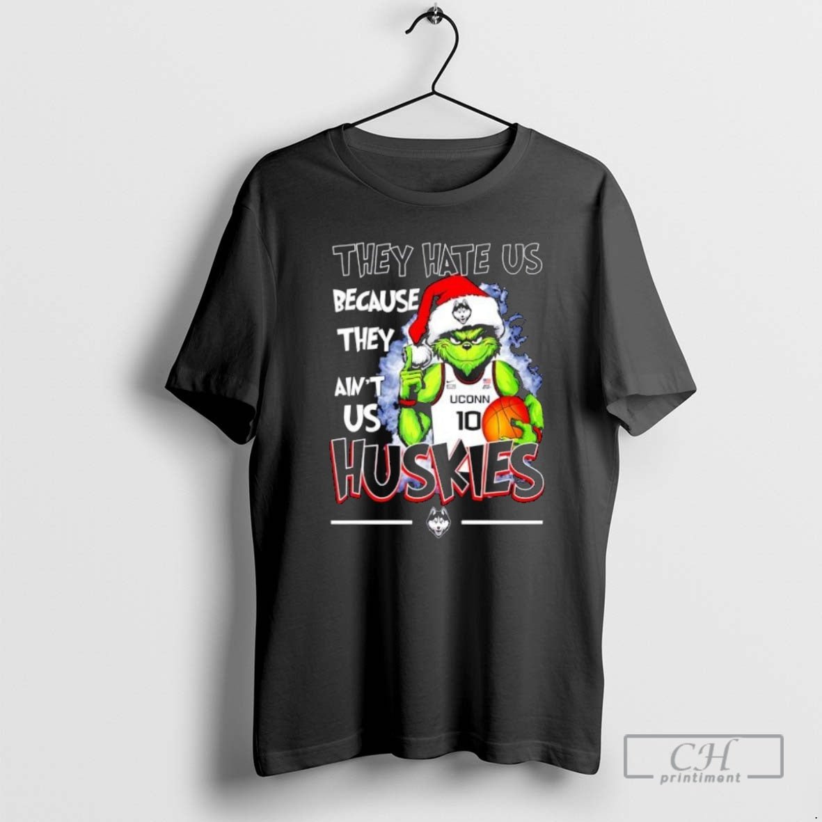 Premium Grinch Hat Santa They Hate Us Because Aint - Adult & Kids T-Shirts, Sweatshirts & Hoodies apparel design preview 1