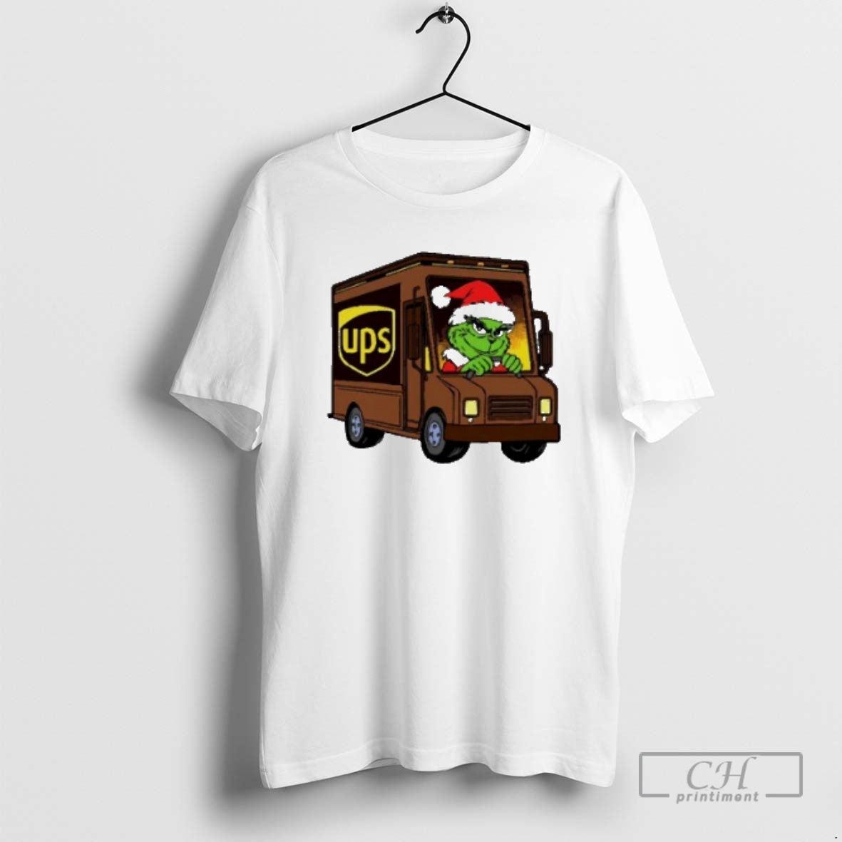 Premium Grinch Santa Drive Truck Ups Merry Christmas - Adult & Kids T-Shirts, Sweatshirts & Hoodies apparel design preview 1