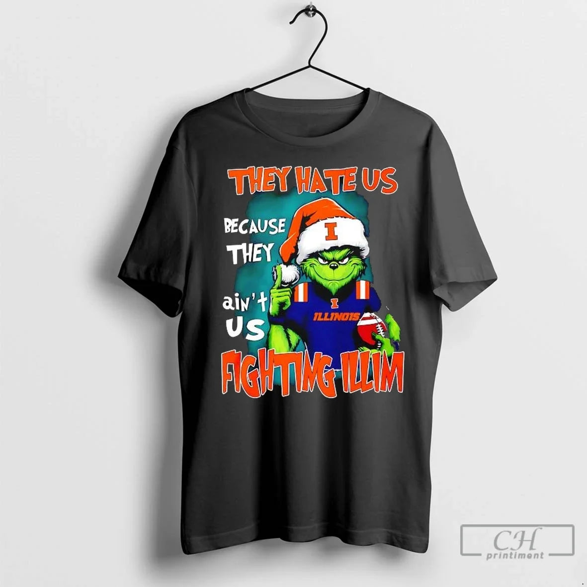 Premium Grinch They Hate Us Because Aint Fighting - Adult & Kids T-Shirts, Sweatshirts & Hoodies apparel design preview 1