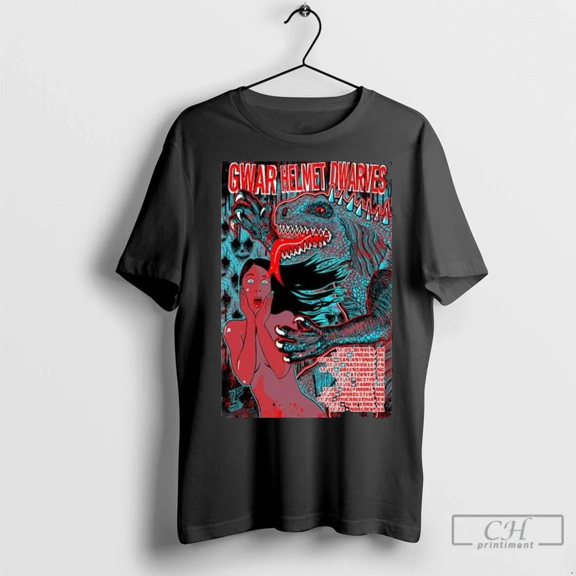 Premium Gwar Helmet Dwarves November 2025 Circle - Adult & Kids T-Shirts, Sweatshirts & Hoodies apparel design preview 1