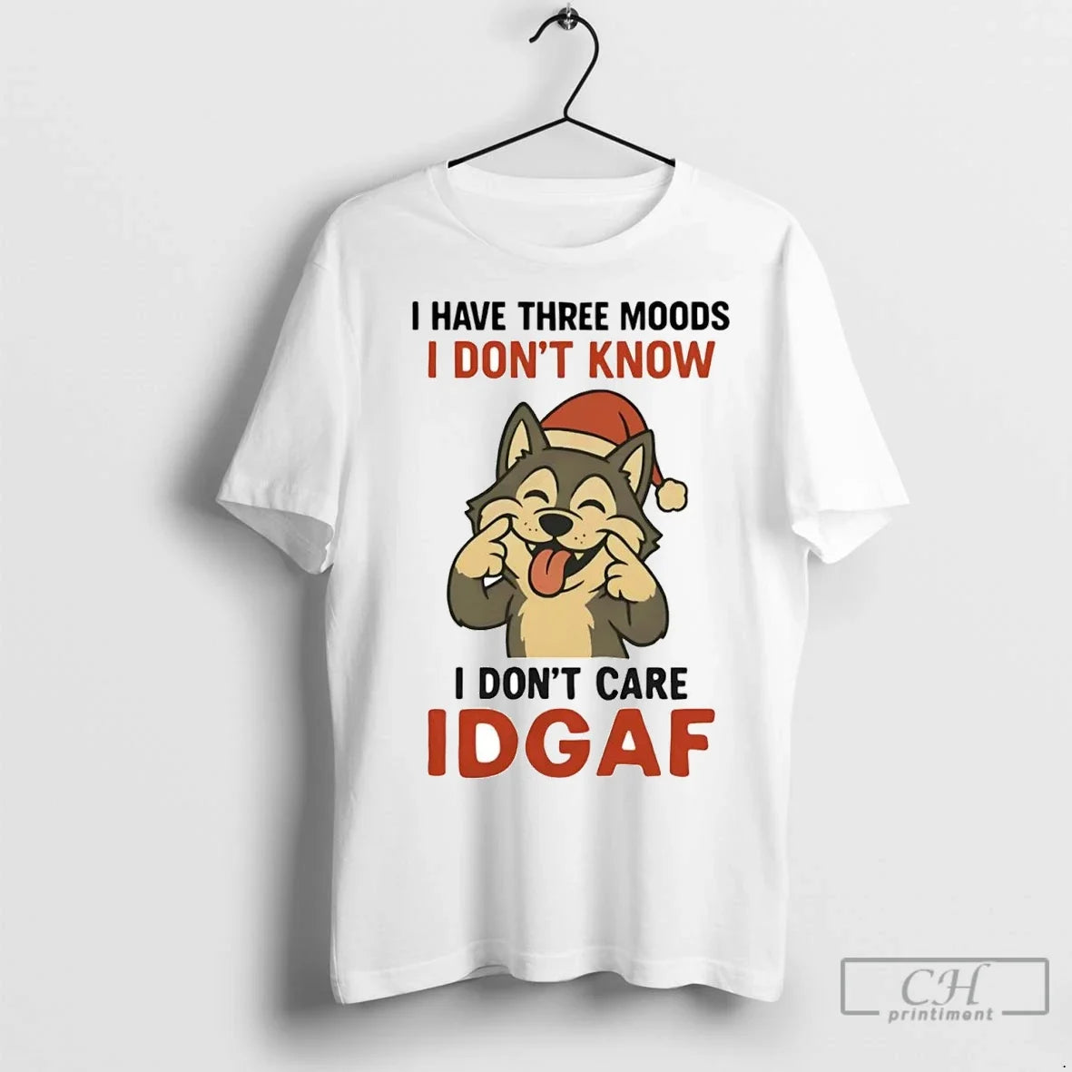 Premium Husky I Have Three Moods Dont Know Care Idgaf - Adult & Kids T-Shirts, Sweatshirts & Hoodies apparel design preview 1