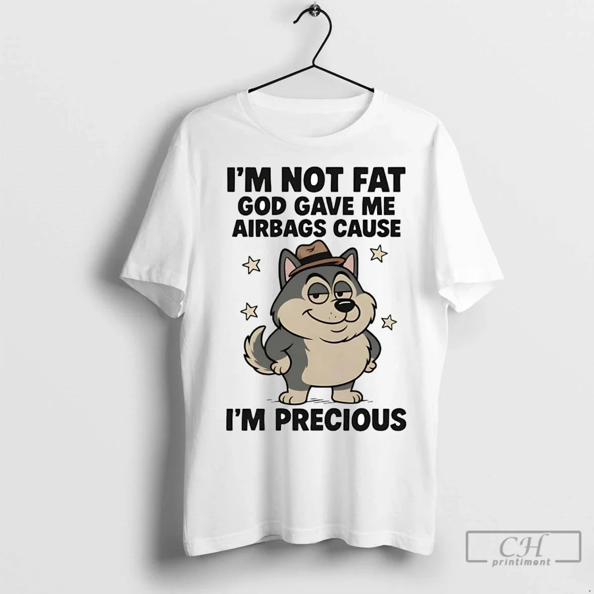 Premium Husky Im Not Fat God Gave Me Airbags Cause - Adult & Kids T-Shirts, Sweatshirts & Hoodies apparel design preview 1