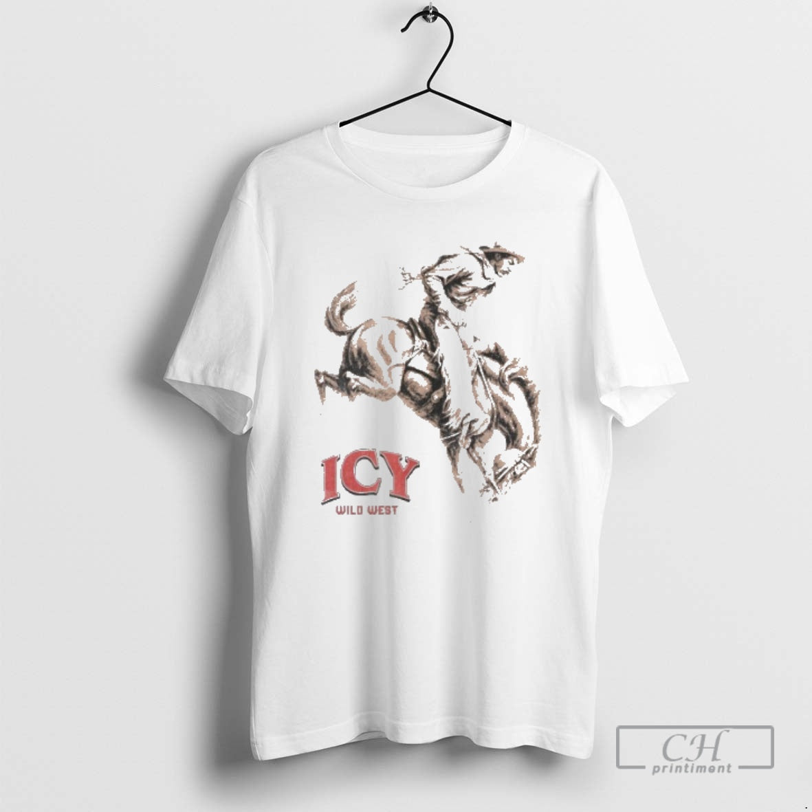 Premium Icy Wild West Cowboy Graphic Sweater - Adult & Kids T-Shirts, Sweatshirts & Hoodies apparel design preview 1
