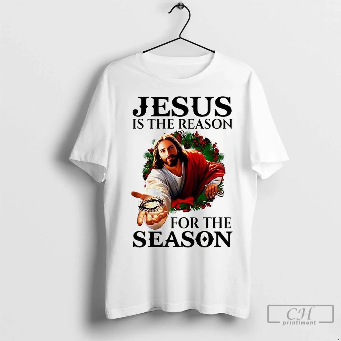 Premium Jesus Is The Reason For Season Salvation - Adult & Kids T-Shirts, Sweatshirts & Hoodies apparel design preview 1
