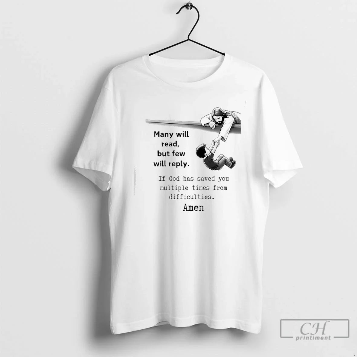 Premium Many Will Read But Few Reply Amen Jesus - Adult & Kids T-Shirts, Sweatshirts & Hoodies apparel design preview 1