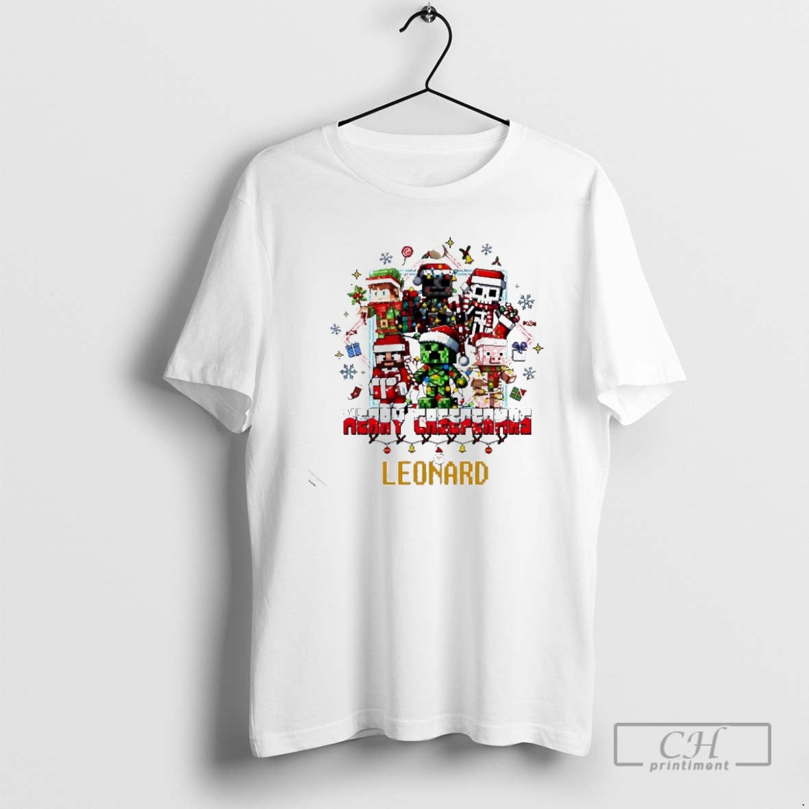 Premium Merry Creepermas Gamer Character Personalized - Adult & Kids T-Shirts, Sweatshirts & Hoodies apparel design preview 1