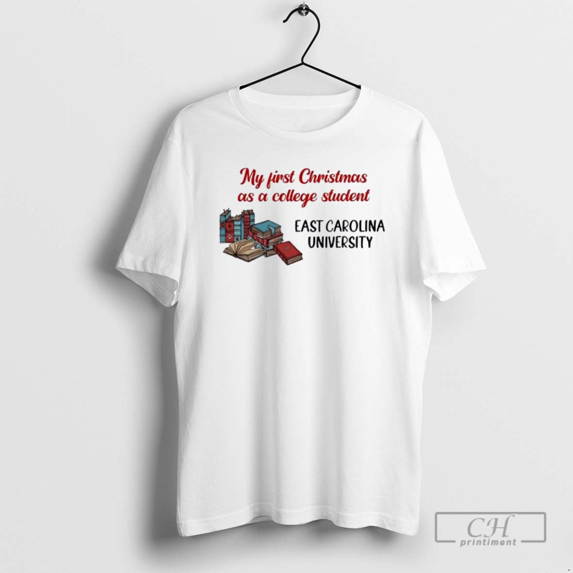 Premium My First Christmas As A College Student East - Adult & Kids T-Shirts, Sweatshirts & Hoodies apparel design preview 1