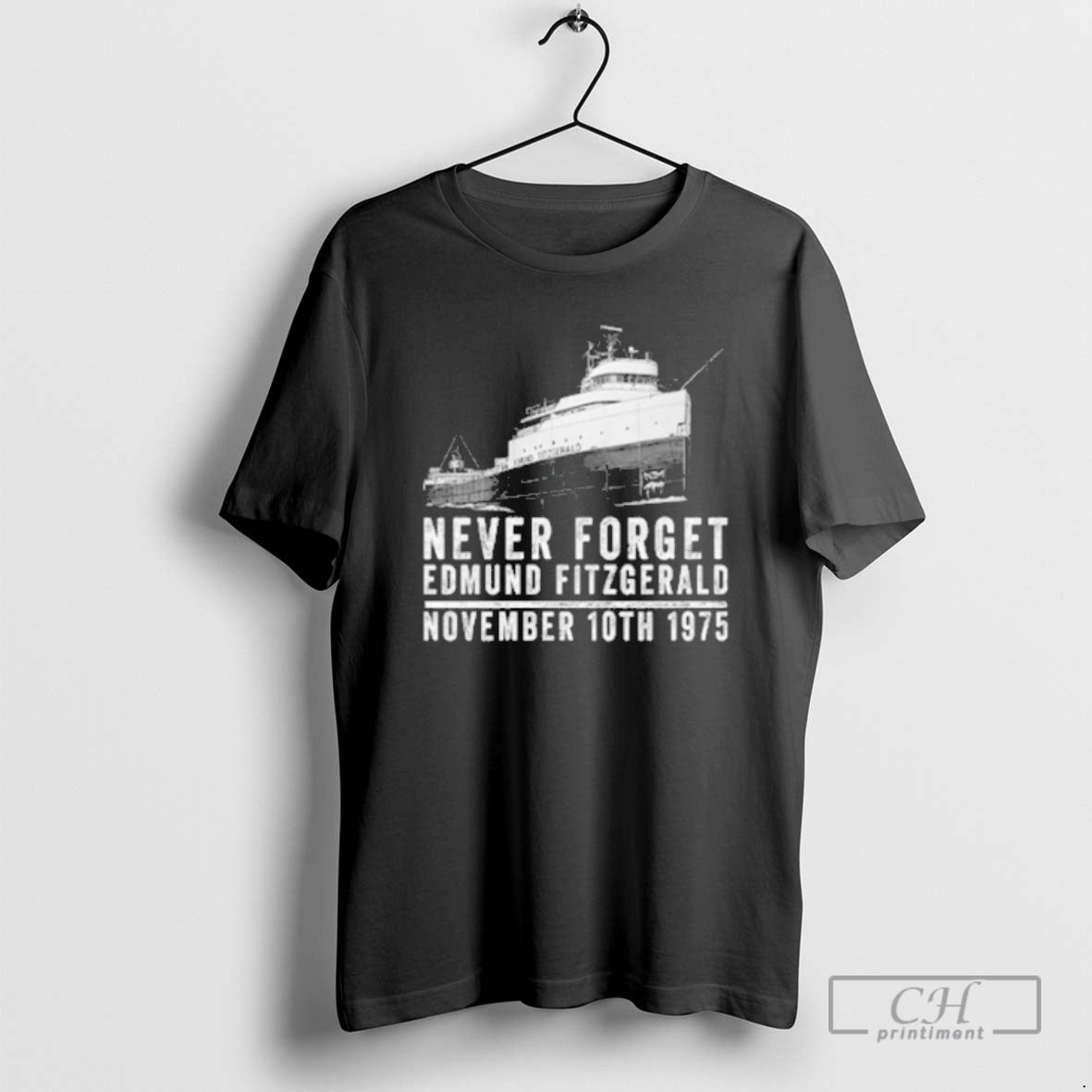 Premium Never Forget Edmund Fitzgerald November 10th - Adult & Kids T-Shirts, Sweatshirts & Hoodies apparel design preview 1