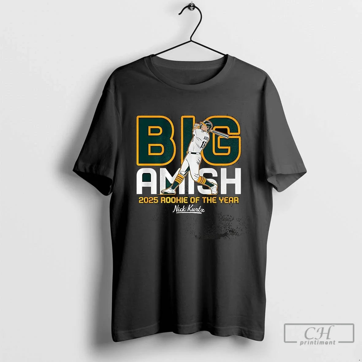 Premium Nick Kurtz Oakland Athletics Baseball Big - Adult & Kids T-Shirts, Sweatshirts & Hoodies apparel design preview 1