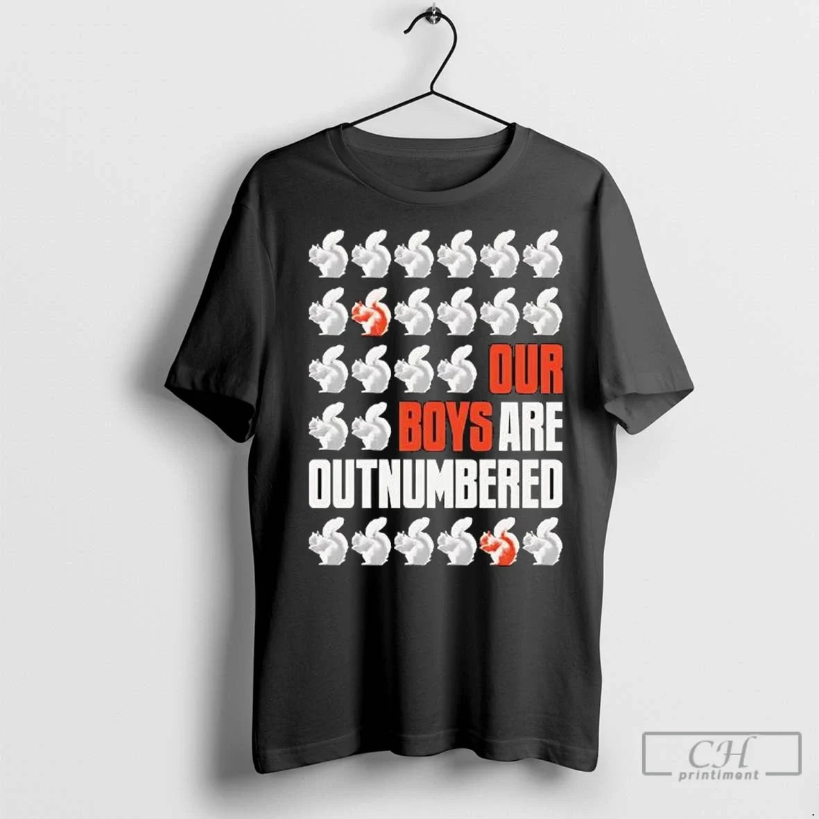 Premium Our Boys Are Outnumbered Squirrel - Adult & Kids T-Shirts, Sweatshirts & Hoodies apparel design preview 1