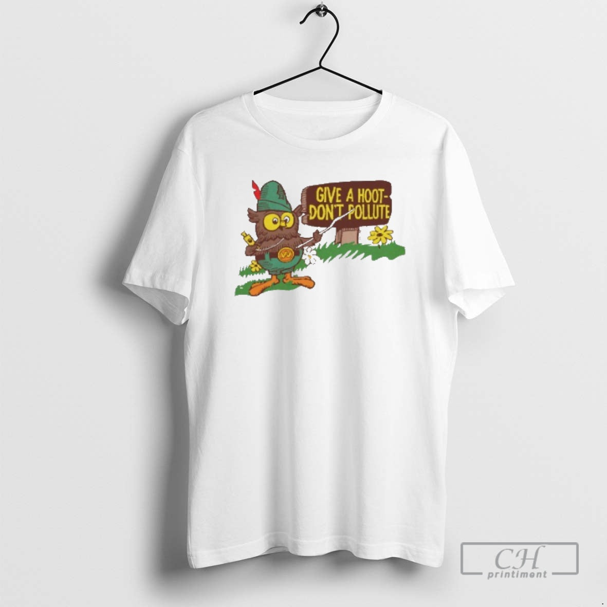 Premium Owl Give A Hoot Dont Pollute Sweater - Adult & Kids T-Shirts, Sweatshirts & Hoodies apparel design preview 1