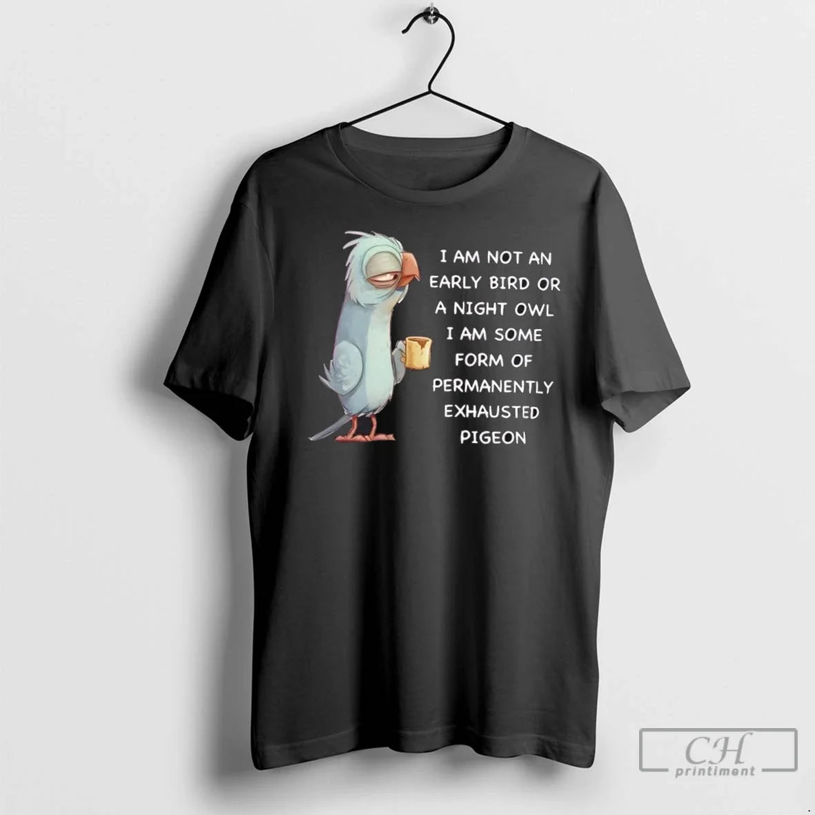 Premium Permanently Exhausted Pigeon - Adult & Kids T-Shirts, Sweatshirts & Hoodies apparel design preview 1