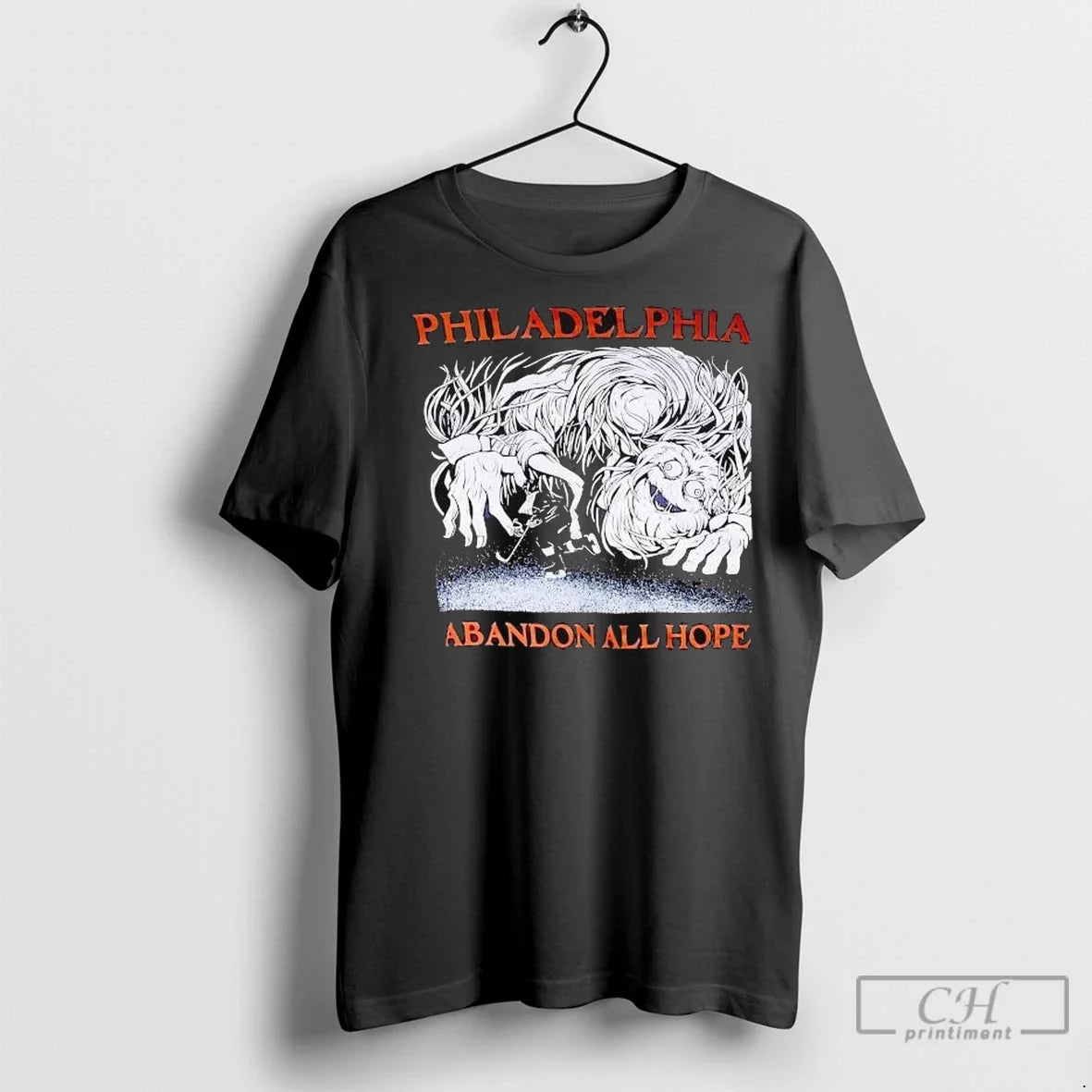 Premium Philadelphia Flyers Abandon All Hope - Adult & Kids T-Shirts, Sweatshirts & Hoodies apparel design preview 1