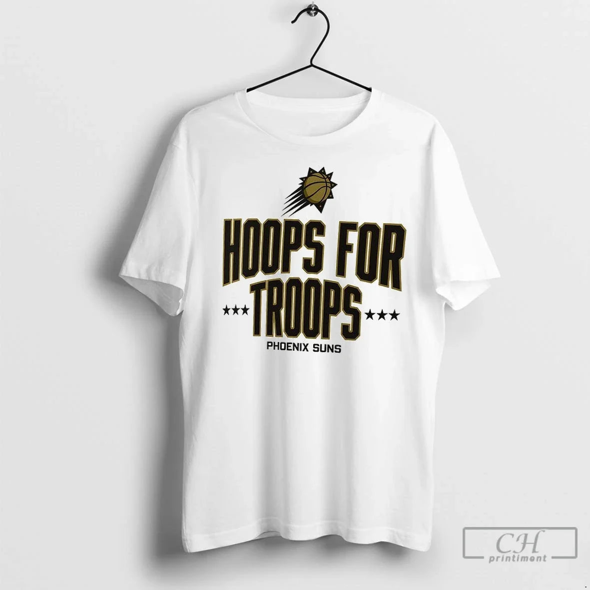 Premium Phoenix Suns Hoops For Troops - Adult & Kids T-Shirts, Sweatshirts & Hoodies apparel design preview 1