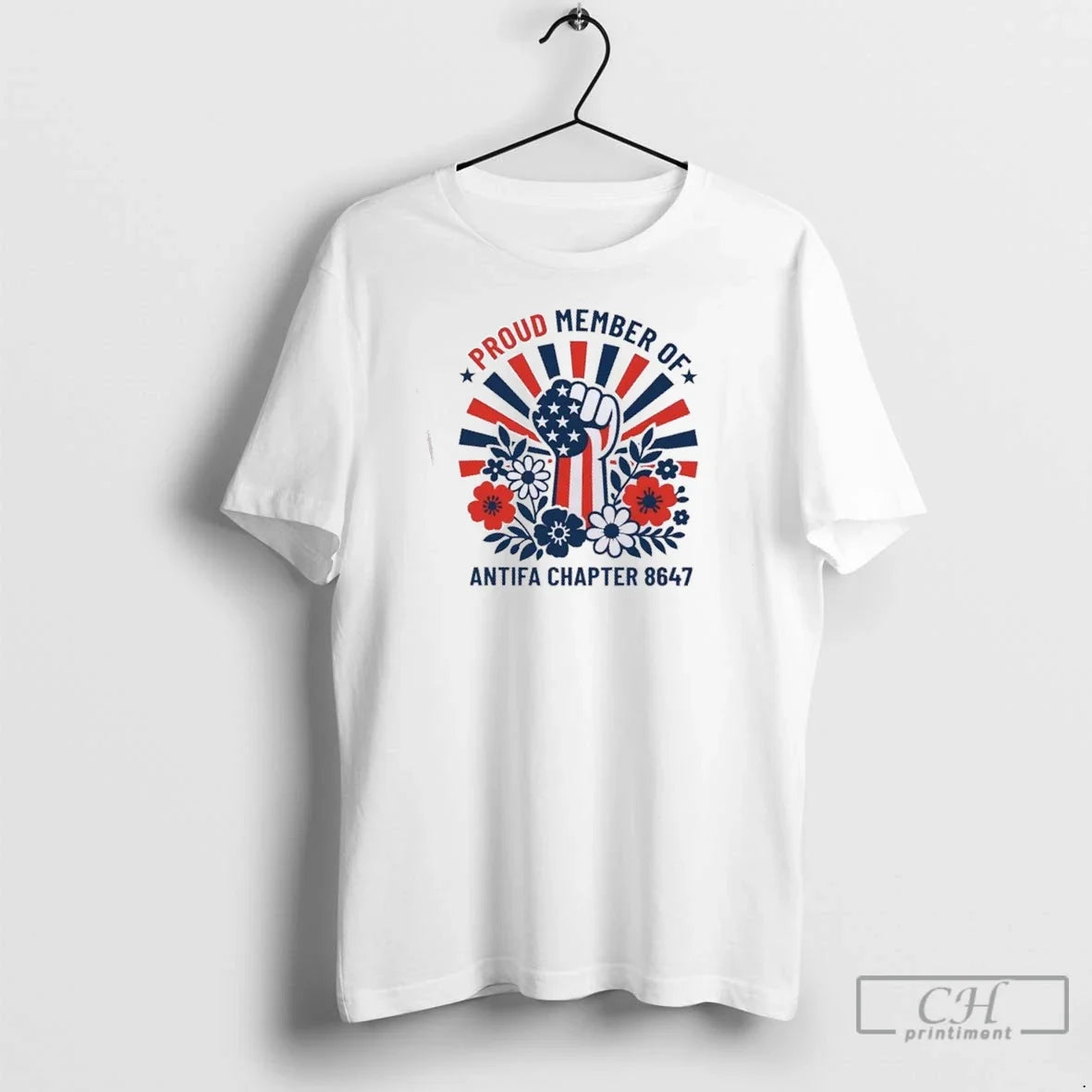Premium Proud Member Of Antifa Chapter 8647 Fist - Adult & Kids T-Shirts, Sweatshirts & Hoodies apparel design preview 1