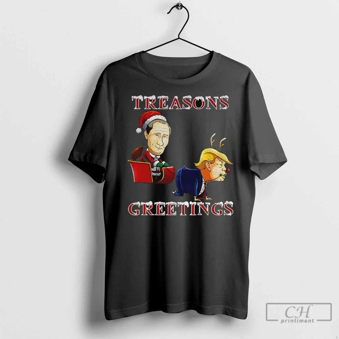 Premium Putin Vs Donald Trump Treasons Greetings - Adult & Kids T-Shirts, Sweatshirts & Hoodies apparel design preview 1