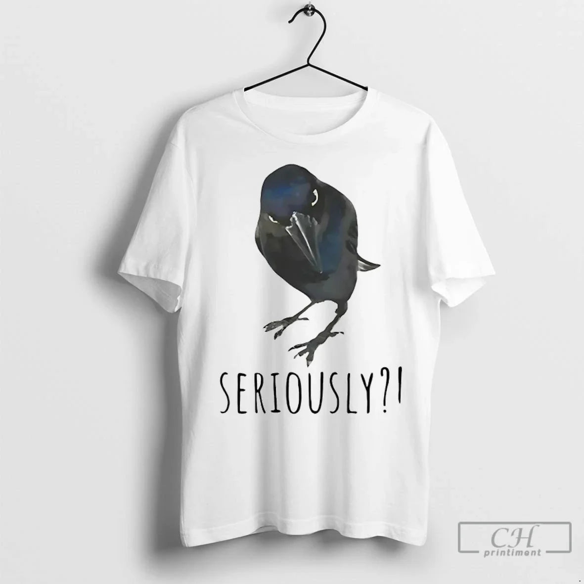 Premium Raven Question Seriously - Adult & Kids T-Shirts, Sweatshirts & Hoodies apparel design preview 1