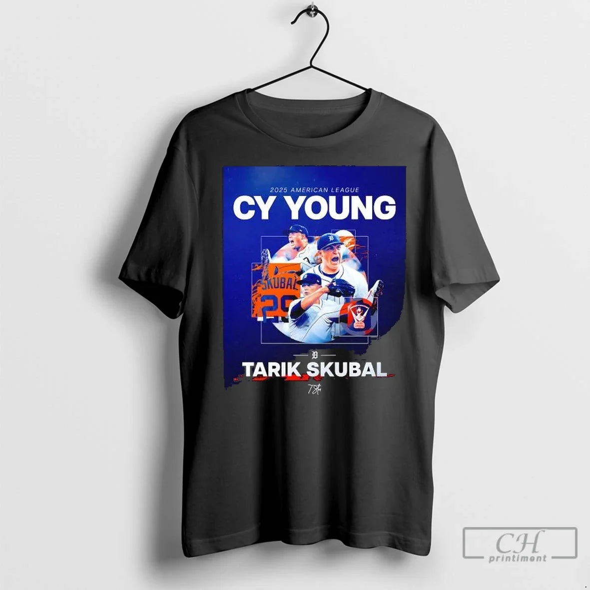 Premium Tarik Skubal 2025 American League Cy Young - Adult & Kids T-Shirts, Sweatshirts & Hoodies apparel design preview 1