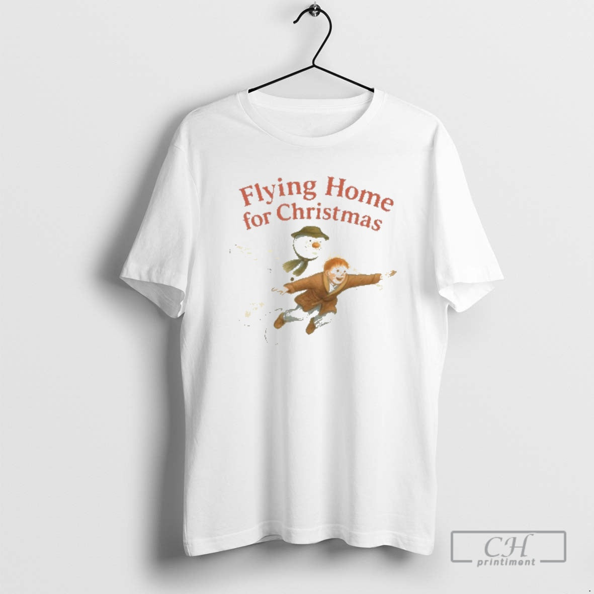 Premium The Snowman Flying Home For Christmas Sweater - Adult & Kids T-Shirts, Sweatshirts & Hoodies apparel design preview 1