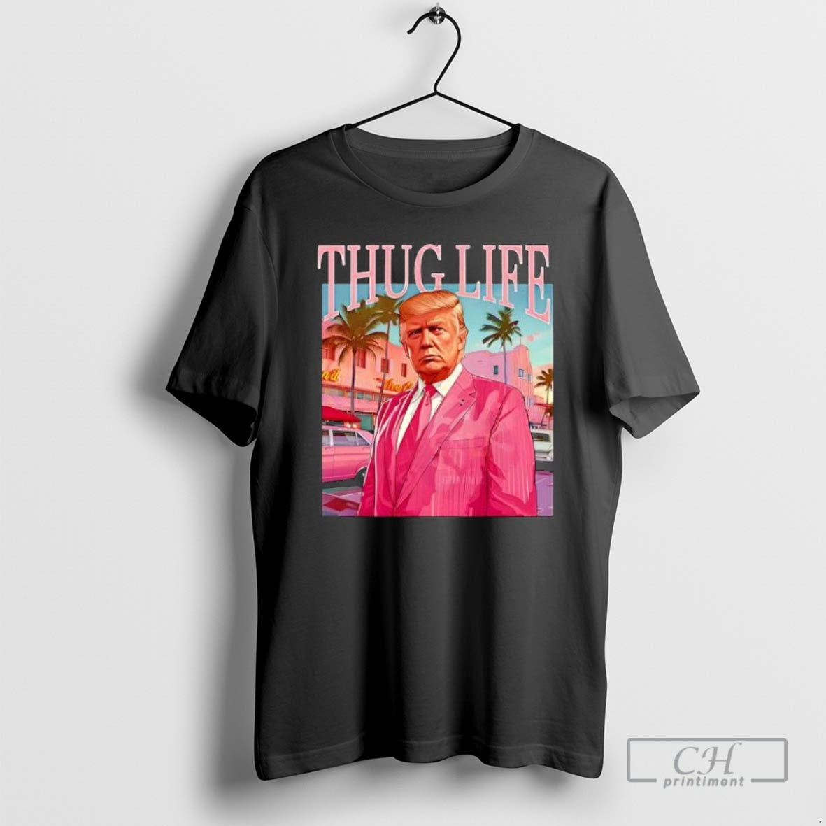 Premium Thug Life Trump Pink Sweater - Adult & Kids T-Shirts, Sweatshirts & Hoodies apparel design preview 1