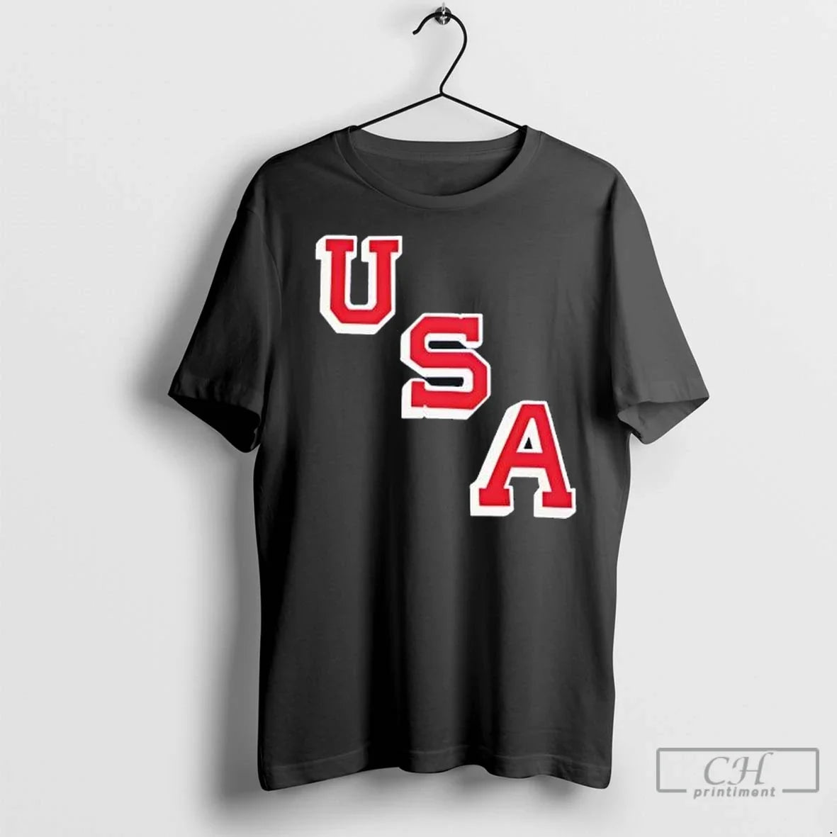Premium Usa Hockey Diagonal Graphic - Adult & Kids T-Shirts, Sweatshirts & Hoodies apparel design preview 1