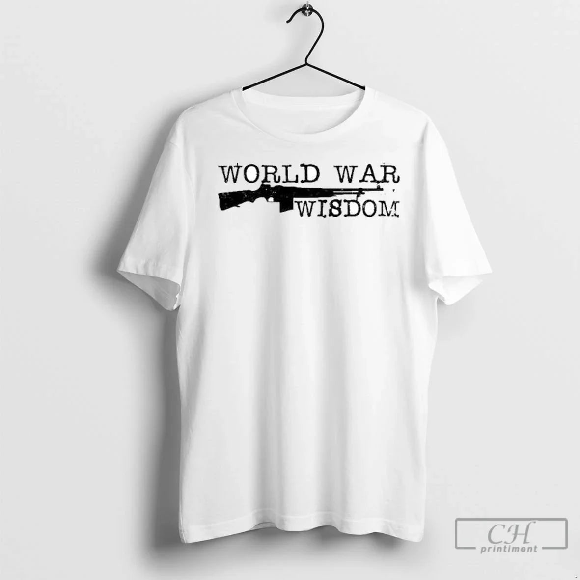 Premium World War Wisdom Rifle Logo Circle White - Adult & Kids T-Shirts, Sweatshirts & Hoodies apparel design preview 1