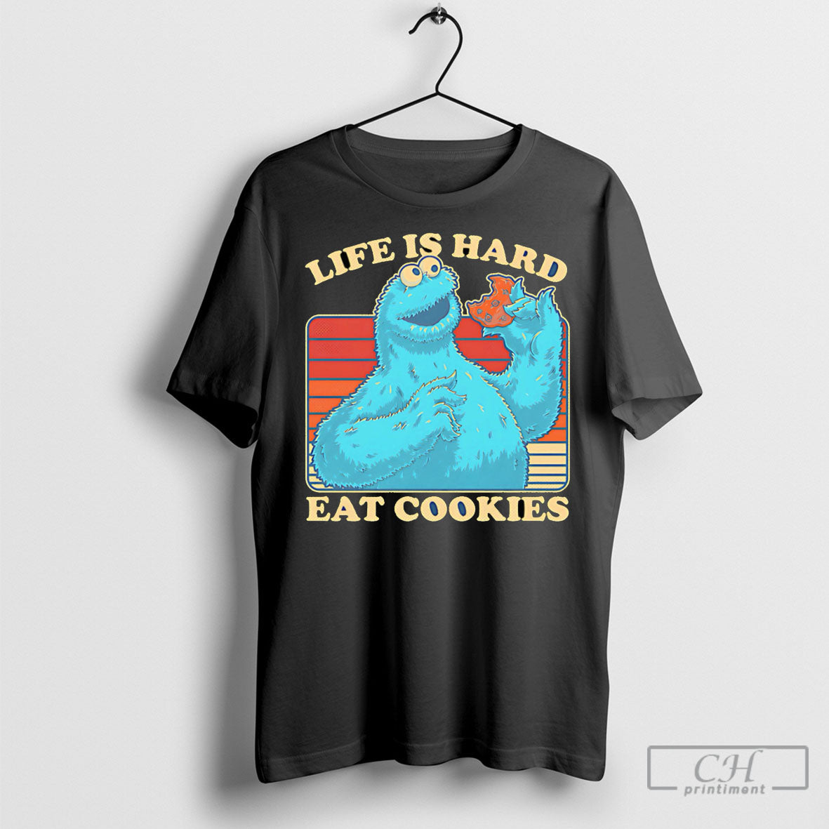 Puppet Life Is Hard Eat Cookies - Adult & Kids T-Shirts, Sweatshirts & Hoodies apparel design preview 1