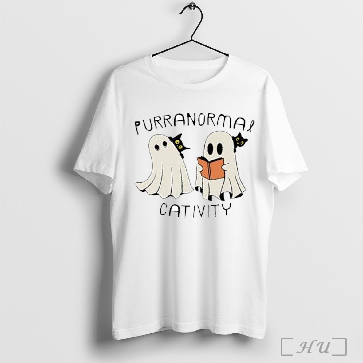 Purranormal Activity Halloween Ghost - Adult & Kids T-Shirts, Sweatshirts & Hoodies apparel design preview 1