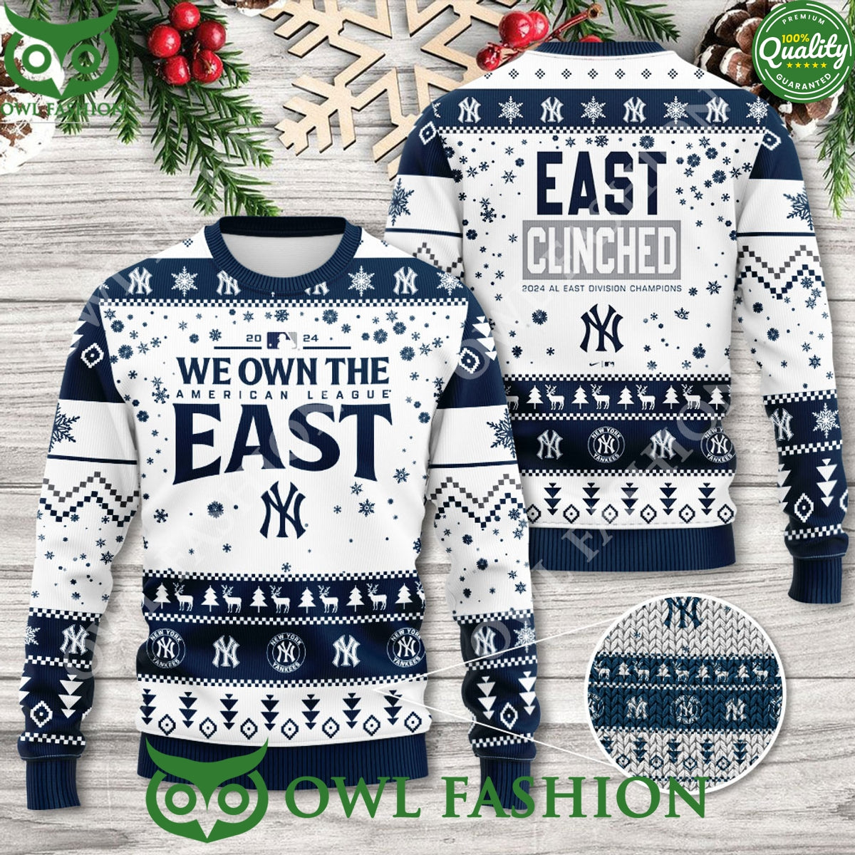 New York Yankees We Own The American League East 3D - Adult & Kids T-Shirts, Sweatshirts & Hoodies apparel design preview 1