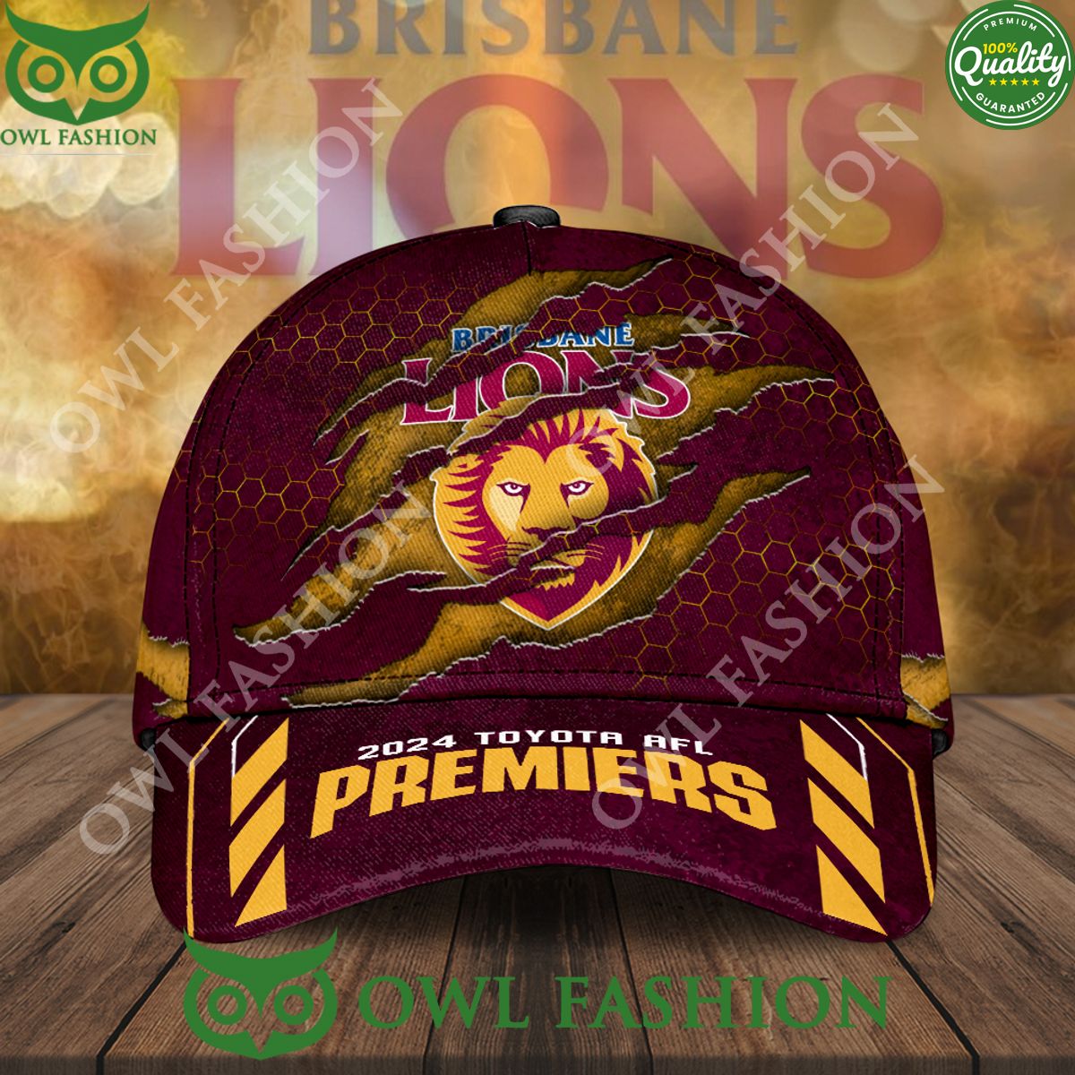 Brisbane Lions Toyota AFL Premiers Classic Cap - Adult & Kids T-Shirts, Sweatshirts & Hoodies apparel design preview 1