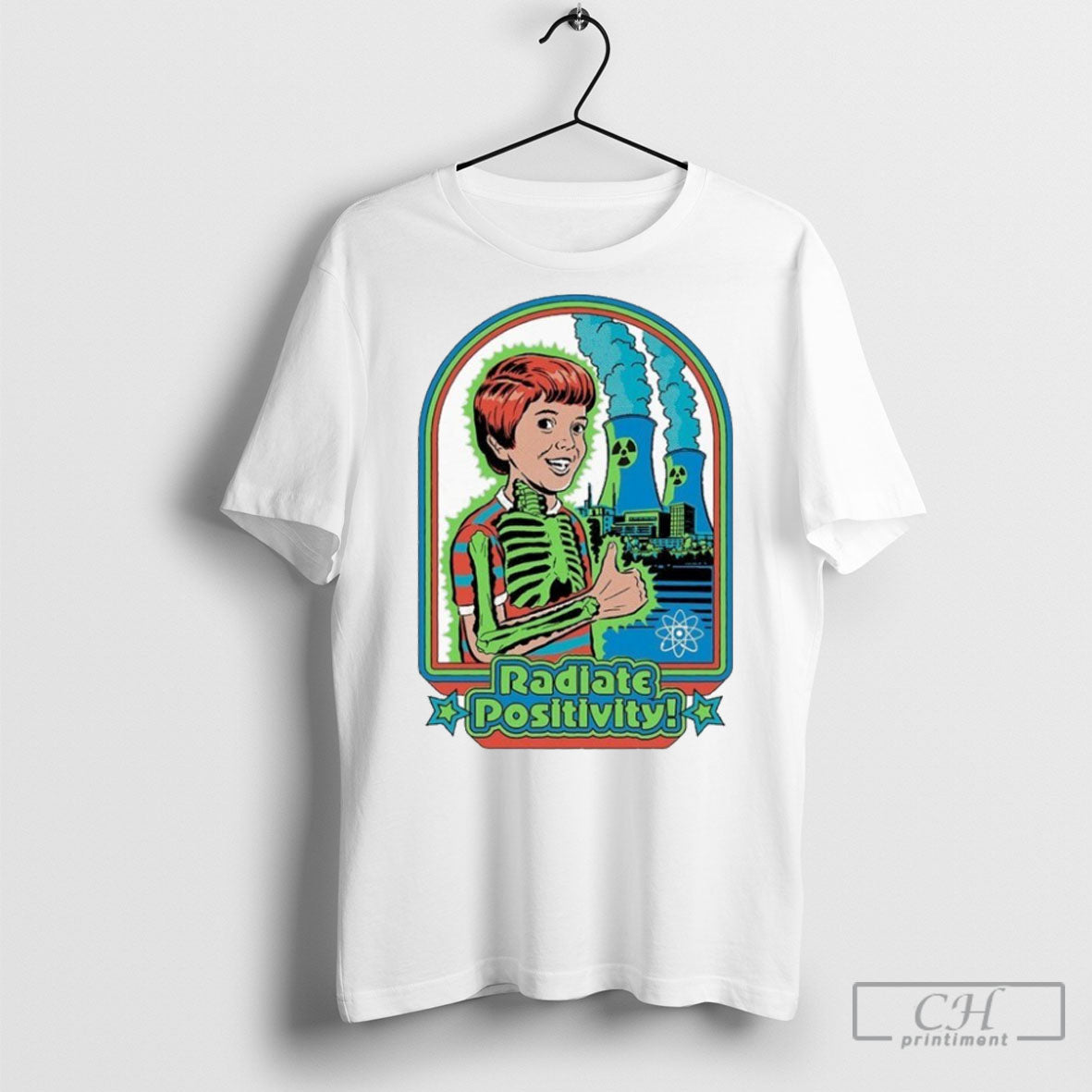 Radiate Positivity Thumb Skeleton - Adult & Kids T-Shirts, Sweatshirts & Hoodies apparel design preview 1