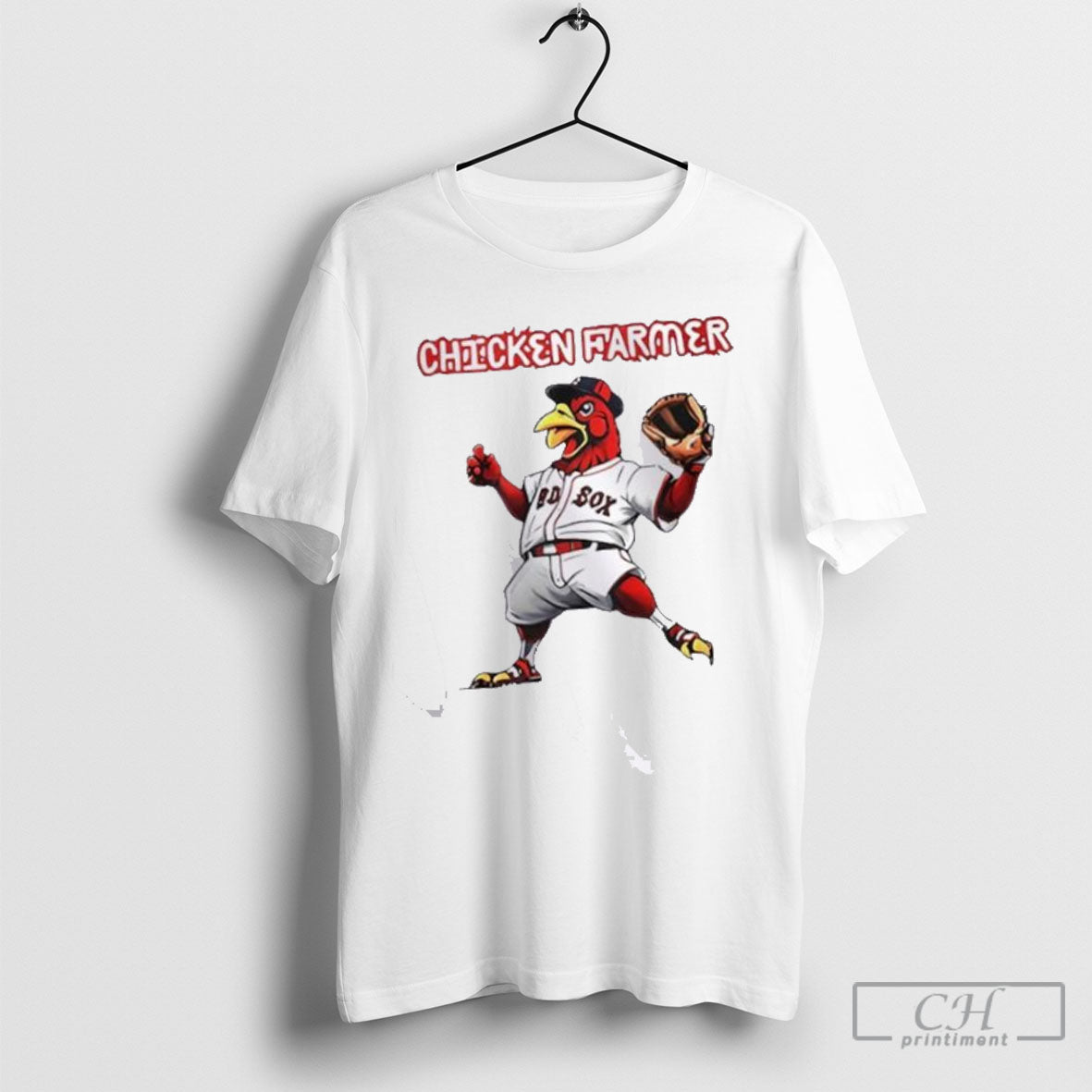 Red Sox Chicken Farmer - Adult & Kids T-Shirts, Sweatshirts & Hoodies apparel design preview 1