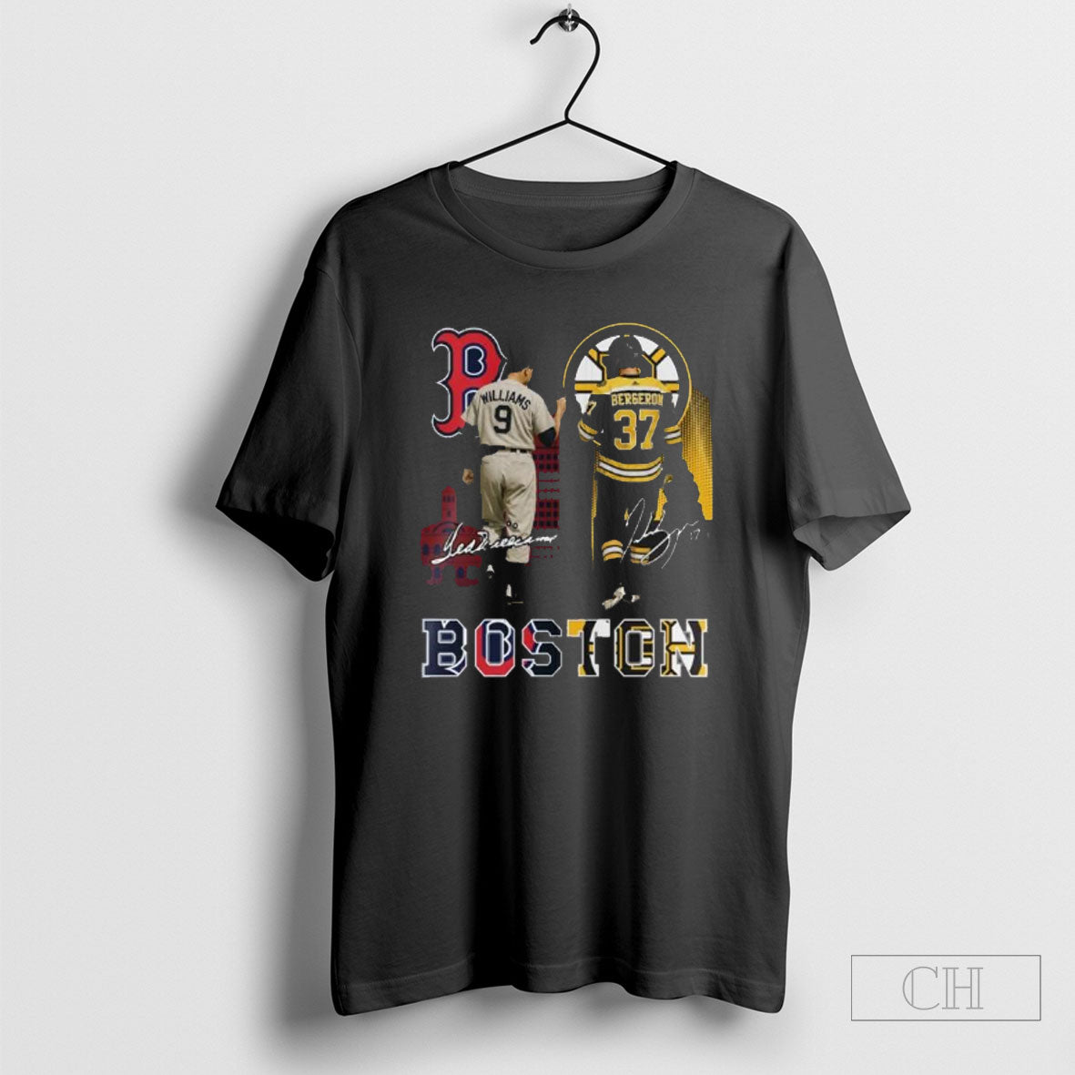 Red Sox Ted Williams And Bruins Patrice Bergeron - Adult & Kids T-Shirts, Sweatshirts & Hoodies apparel design preview 1