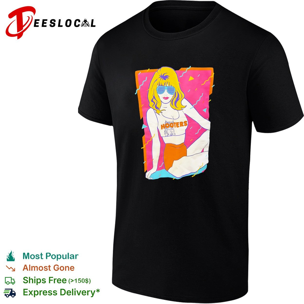 Retro Hooters Girl 80s style vintage - Adult & Kids T-Shirts, Sweatshirts & Hoodies apparel design preview 1