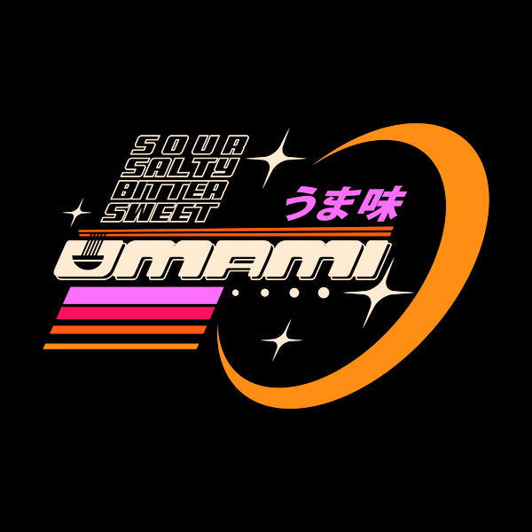 Retro Umami Flavor Spectrum - Adult & Kids T-Shirts, Sweatshirts & Hoodies apparel design preview 1