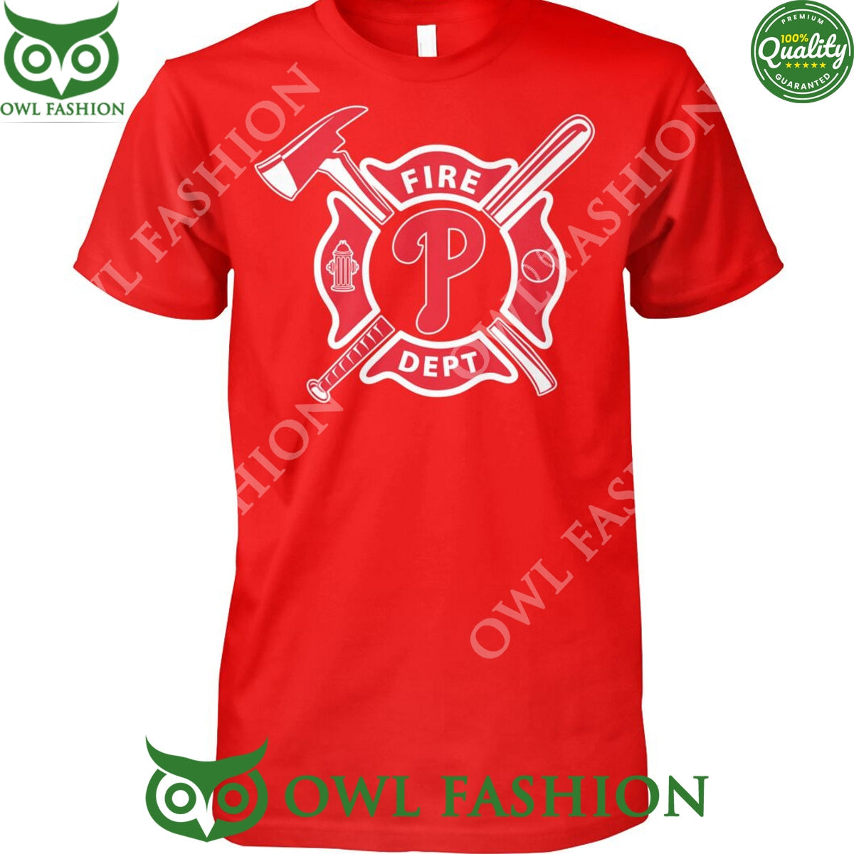 The loyal Phillies fans and brave firefighters - Adult & Kids T-Shirts, Sweatshirts & Hoodies apparel design preview 1