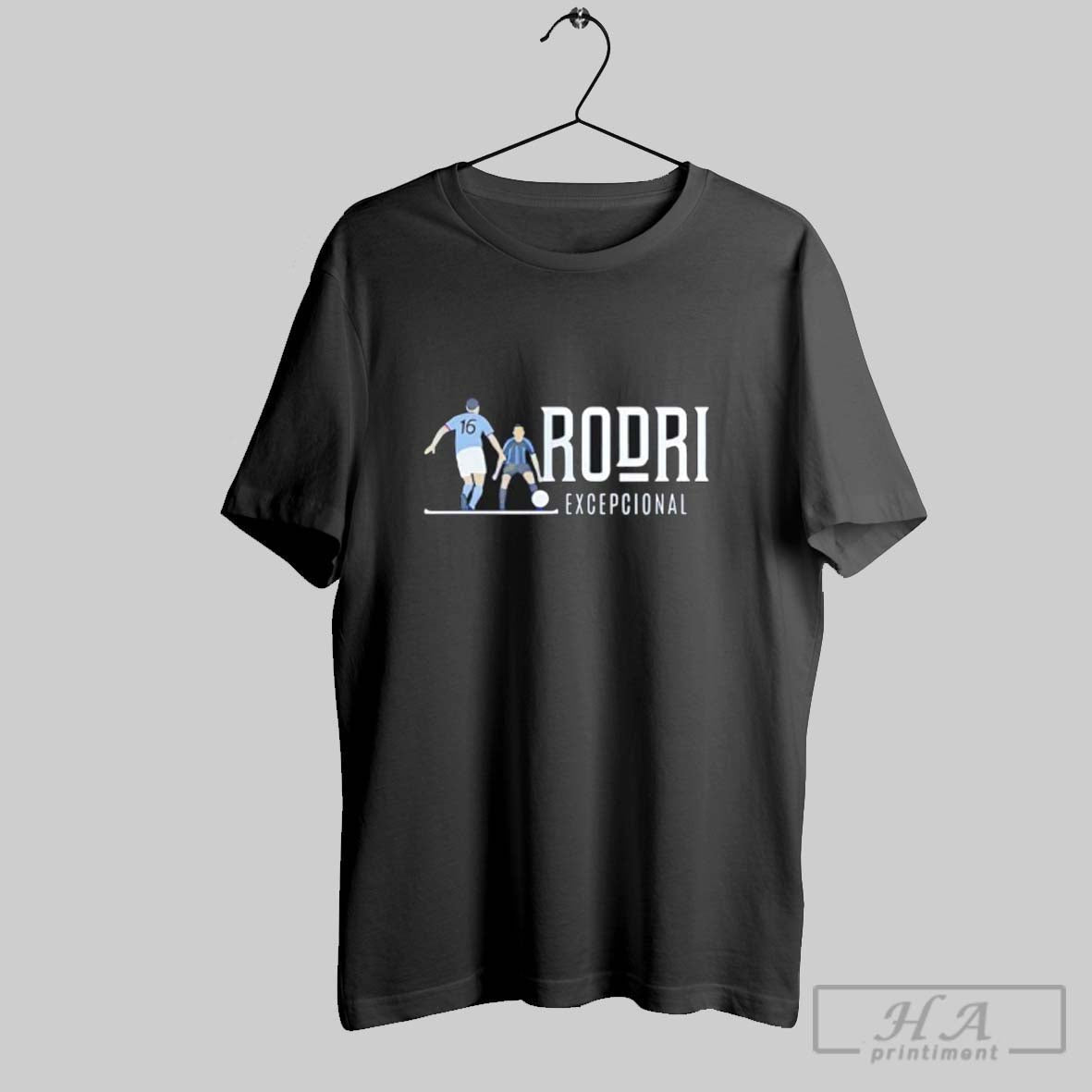 Rodri Excepcional Manchester City - Adult & Kids T-Shirts, Sweatshirts & Hoodies apparel design preview 1