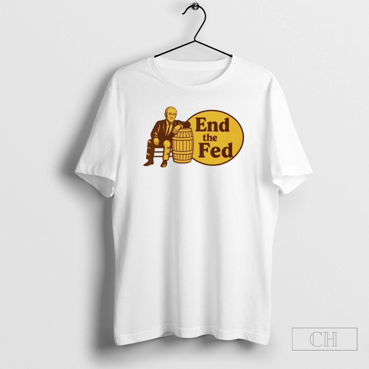 Ron Paul End The Fed Cracker Barrel Parody Teeu - Adult & Kids T-Shirts, Sweatshirts & Hoodies apparel design preview 1