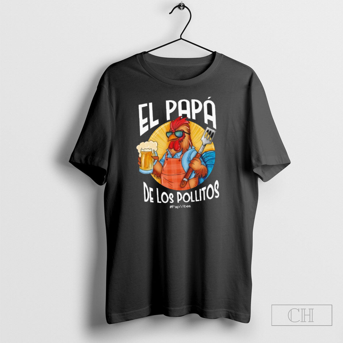 Rooster El Papa De Los Pollitos - Adult & Kids T-Shirts, Sweatshirts & Hoodies apparel design preview 1